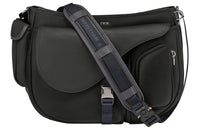 DIOR SACAI Collaboration Saddle Grained Calfskin Saddle Bag Handbag Shoulder Bag Crossbody Bag Men's Black/Navy