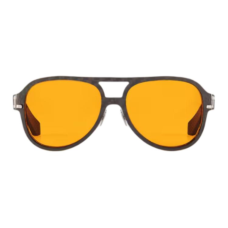 LOUIS VUITTON Metal Carbon Fiber Aviator Sunglasses Men's Brown