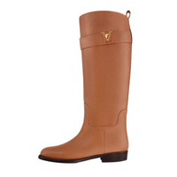 LOUIS VUITTON Amiral Knee-high Boots Women's Brown