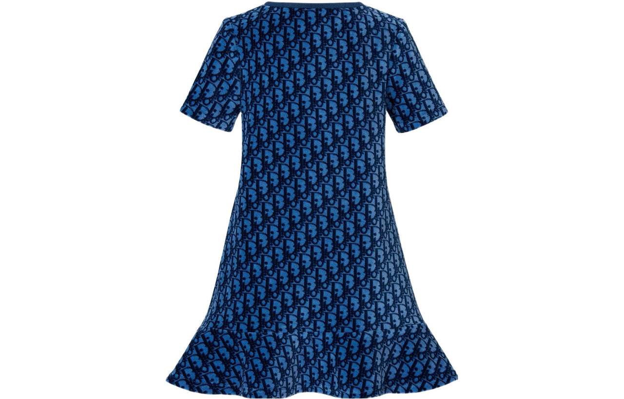 DIOR Quarterly New Products FW22 Dress Blue Kids'