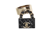 CHANEL Rings Women's Gold/Black