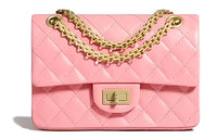 CHANEL 2.55 Calfskin Shoulder Bag Crossbody Bag Mini Women's Coral Pink