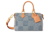 LOUIS VUITTON Speedy 25 Bandouliere Damier Denim 3D Blue Denim