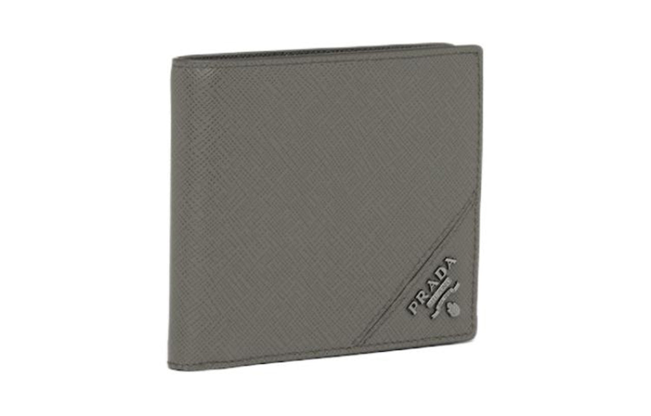 PRADA Saffiano Leather Wallet Men's Marble Gray