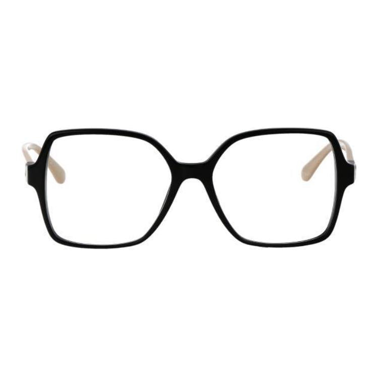 CHANEL Acetate Square Eyeglass Frames Women's Black
