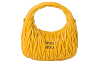 MIU MIU Wander Series Leather Hobo Bag Shoulder Bag Crossbody Bag Handbag Women's Leather