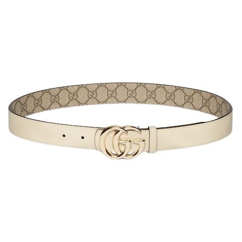 (WMNS) Gucci 26 Reversible GG Marmont Belt 'Beige' 847131-FAFGJ-9788