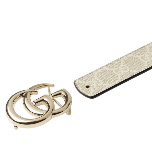 (WMNS) Gucci 26 Reversible GG Marmont Belt 'White' 847131-FAFGJ-9859