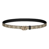 (WMNS) Gucci 25 Reversible GG Marmont Thin Belt 'Beige Black' 847132-FAFCN-9759