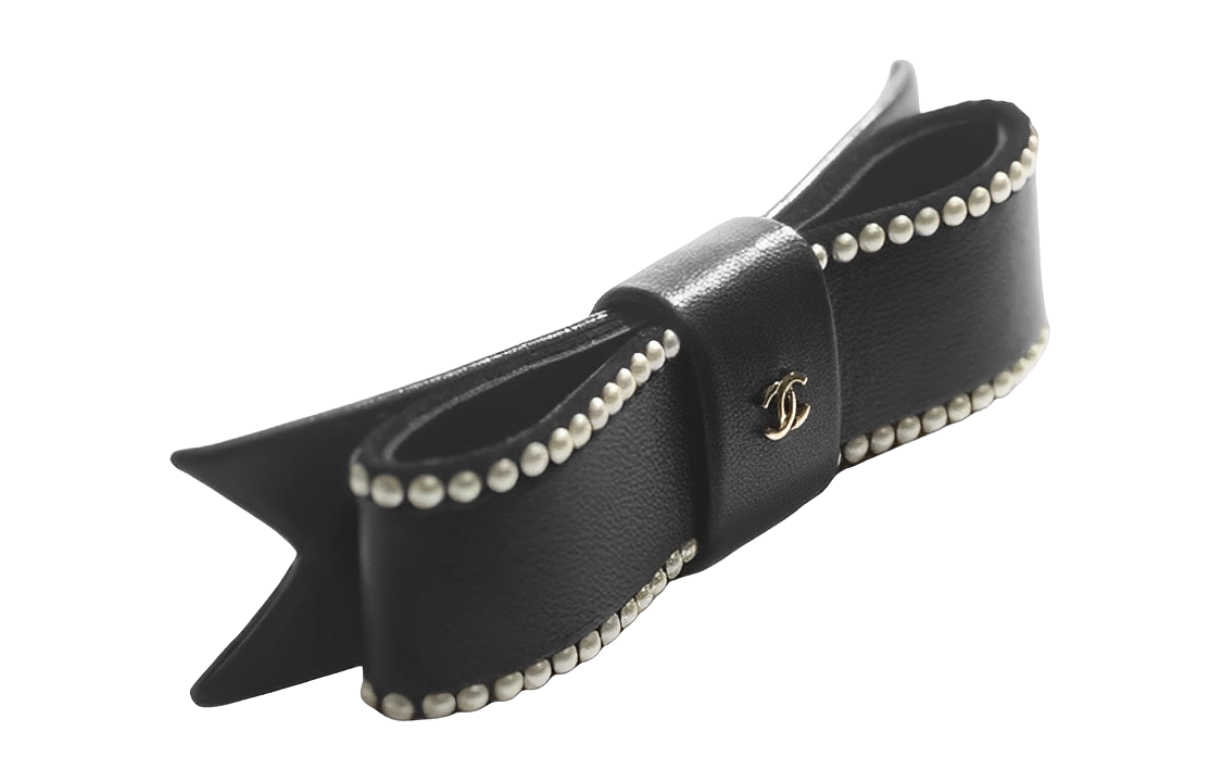 CHANEL Hair Clips Women's Black