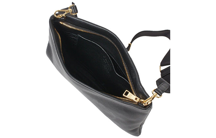 PRADA Calfskin Shoulder Bag Women's Black
