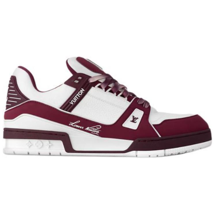 LOUIS VUITTON Trainer Low-Top Skateboard Shoes Men's Red