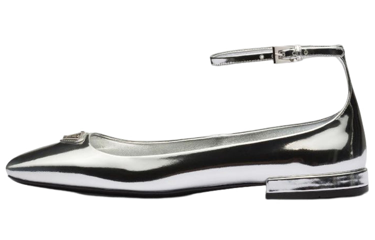 PRADA Flat Shoes Women's Silver
