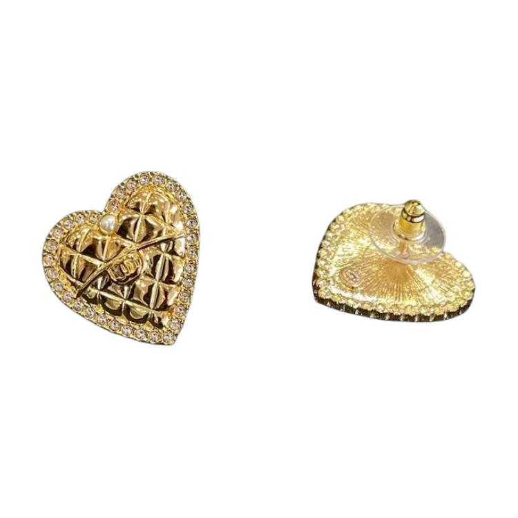 CHANEL Metal Earrings Women's Gold