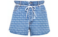 MIU MIU SS22 Denim Shorts Women's Blue