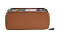 HERMES Silk'In Evercolor With Barenia Calfskin Wallet Women's Gold Marine Blue 0S Vert Fizz Bubble Green