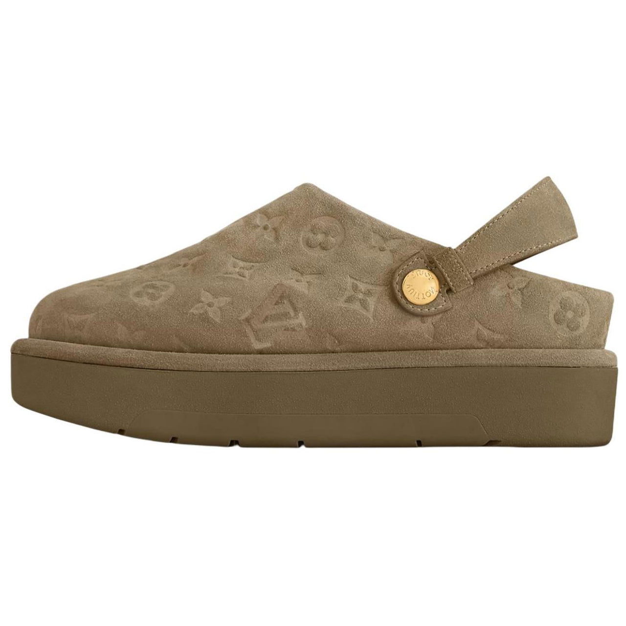 LOUIS VUITTON Aspen Casual Single Shoes Women's Khaki Green