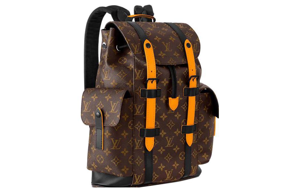 LOUIS VUITTON CHRISTOPHER Coated Canvas With Leather Backpack Small Size Women's Brown