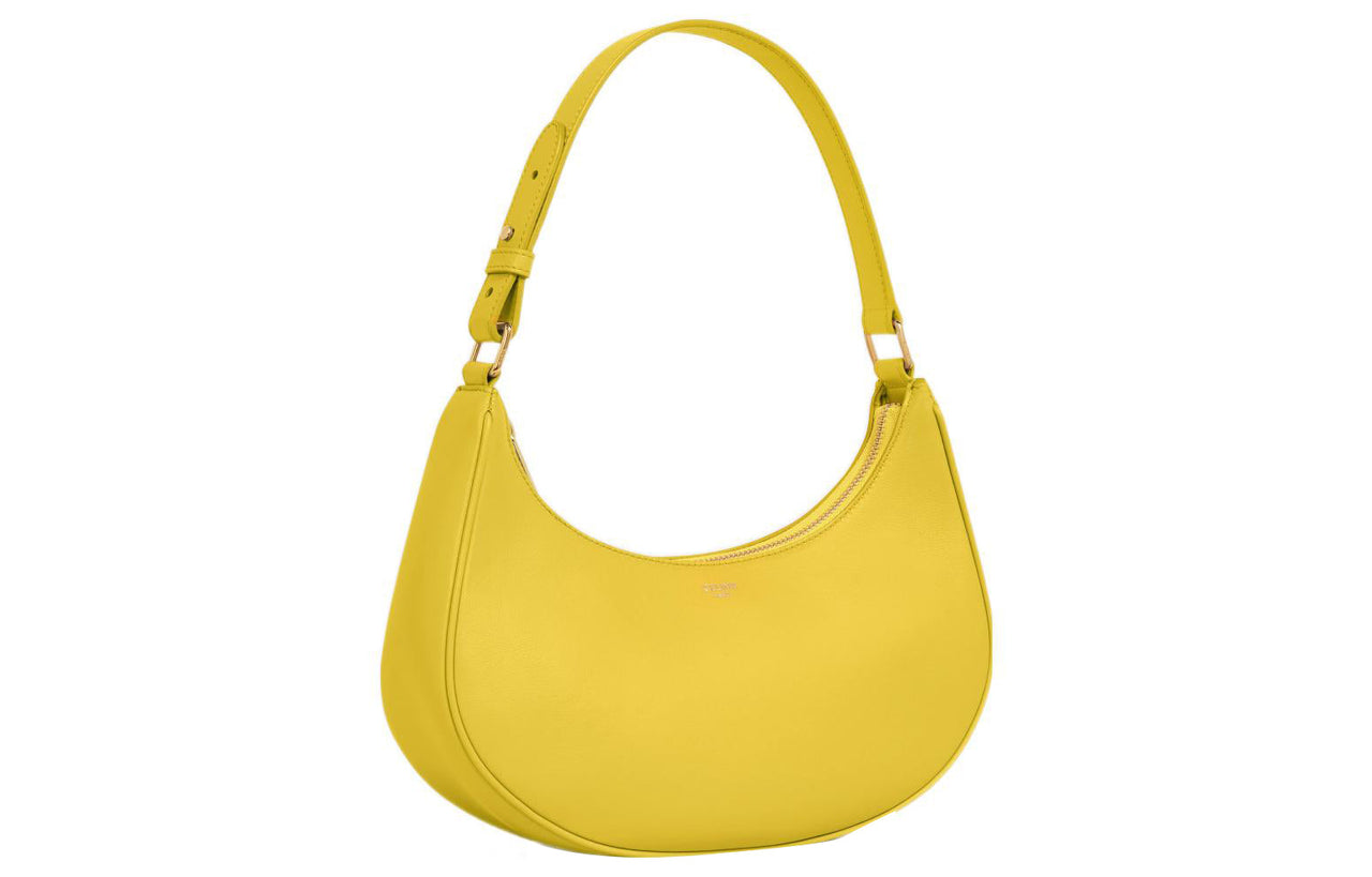 CELINE AVA Smooth Cow Leather Handbag Shoulder Bag Women's Lemon