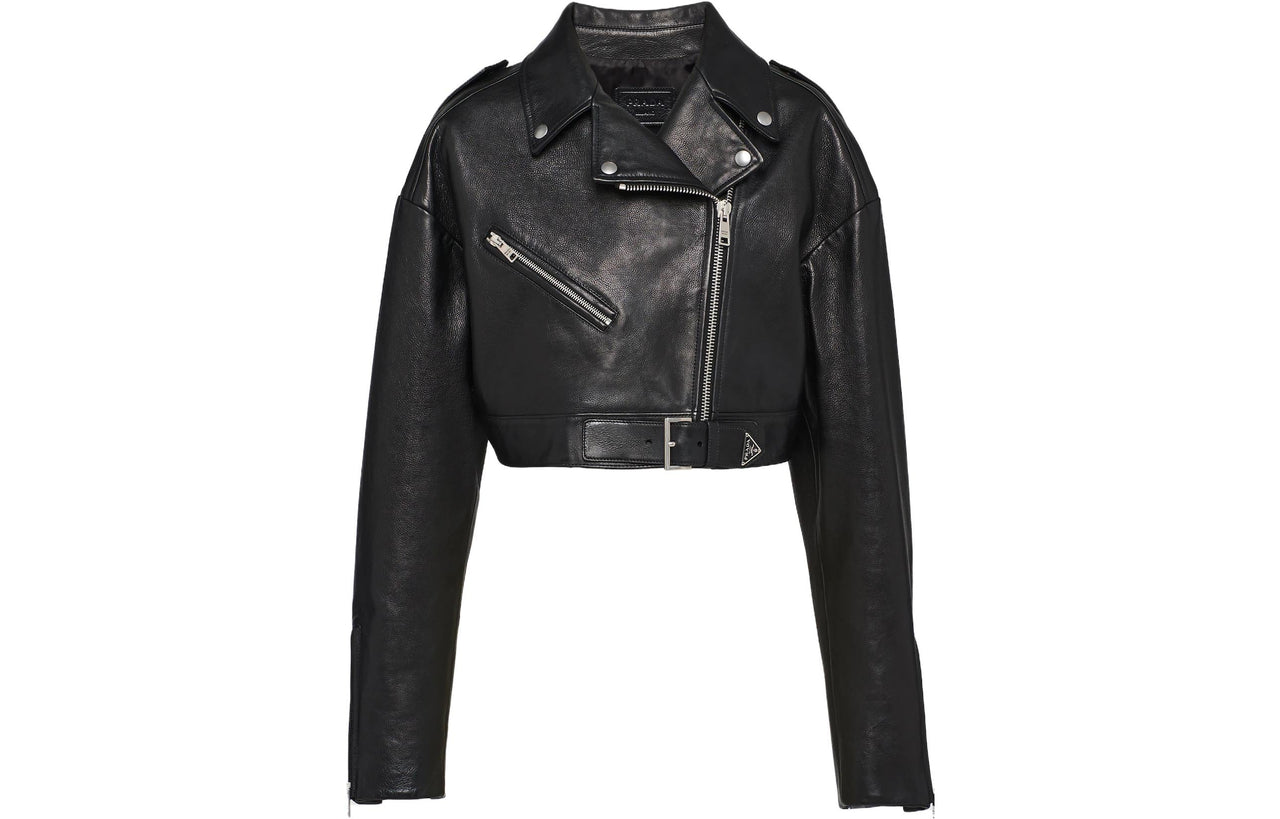 PRADA Cropped Coats Women's Black