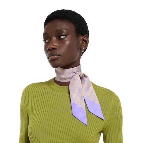 (WMNS) Gucci 26 GG Silk Twill Ribbon 'Lilac Beige' 855289-3G001-1569