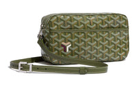 GOYARD Cap-Vert Canvas With Leather Messenger Bag Camera Bags Shoulder Bag Crossbody Bag Small Size Unisex Green/khaki