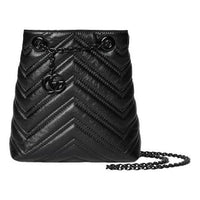 (WMNS) Gucci 26 GG Marmont Nano Bucket Bag 'Black' 856404-AAFS1-1000