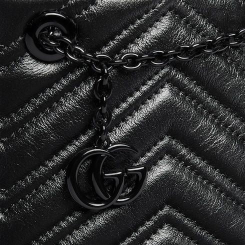 (WMNS) Gucci 26 GG Marmont Nano Bucket Bag 'Black' 856404-AAFS1-1000