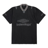Balenciaga 3B Football V-neck T-shirt Oversized 'Black' 857086TTVQ61066