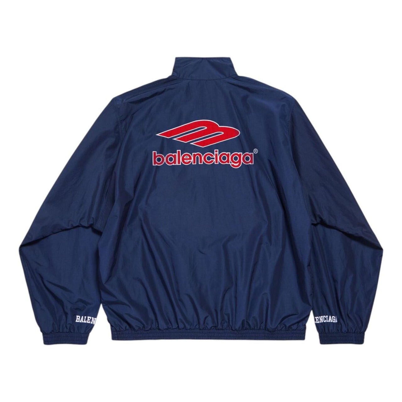 Balenciaga 3B Football Tracksuit Jacket 'Dark Navy Red' 857734TPQ386641