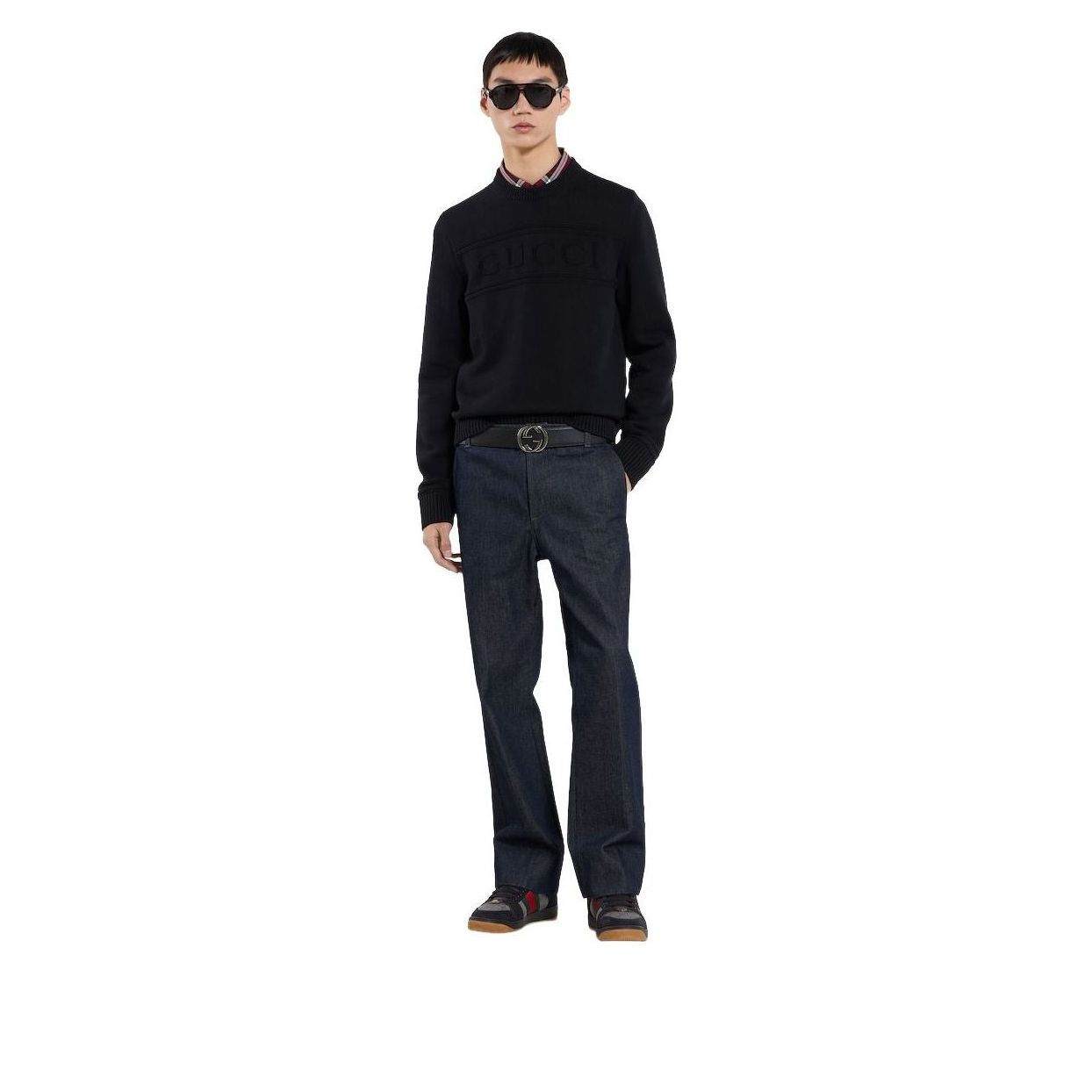 Gucci Screener sneaker 'Black Green Red' 857889-FAFEN-1077