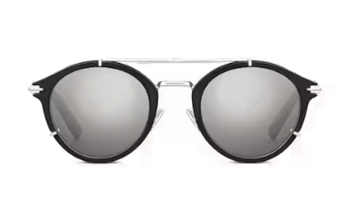 DIOR Acetate Irregular Shape Sunglasses Men's Black
