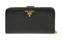 PRADA Calfskin Wallet Regular Men's Black