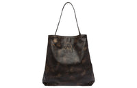 MIU MIU Sheepskin Tote Bag Shopping Bag Handbag Shoulder Bag Women's Sand/Coffee