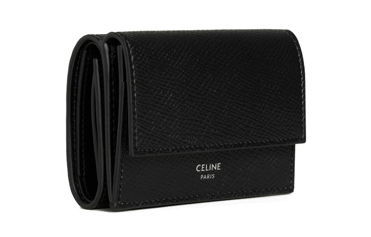 CELINE Grained Calfskin Wallet Men's Black