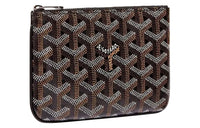 GOYARD SENAT Canvas With Calfskin Wallet Card Holder Clutch Mini Unisex Black