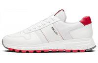 PRADA PRAX 1 Cushioning Anti-Slip Wear-Resistant Breathability Low-Top Casual Shoes Men's White Red