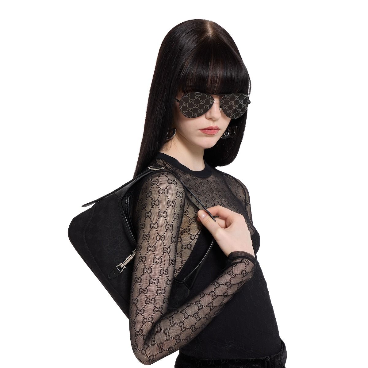 (WMNS) Gucci Jackie Slim Medium Shoulder Bag 'Black' 863137-FAFV4-1000