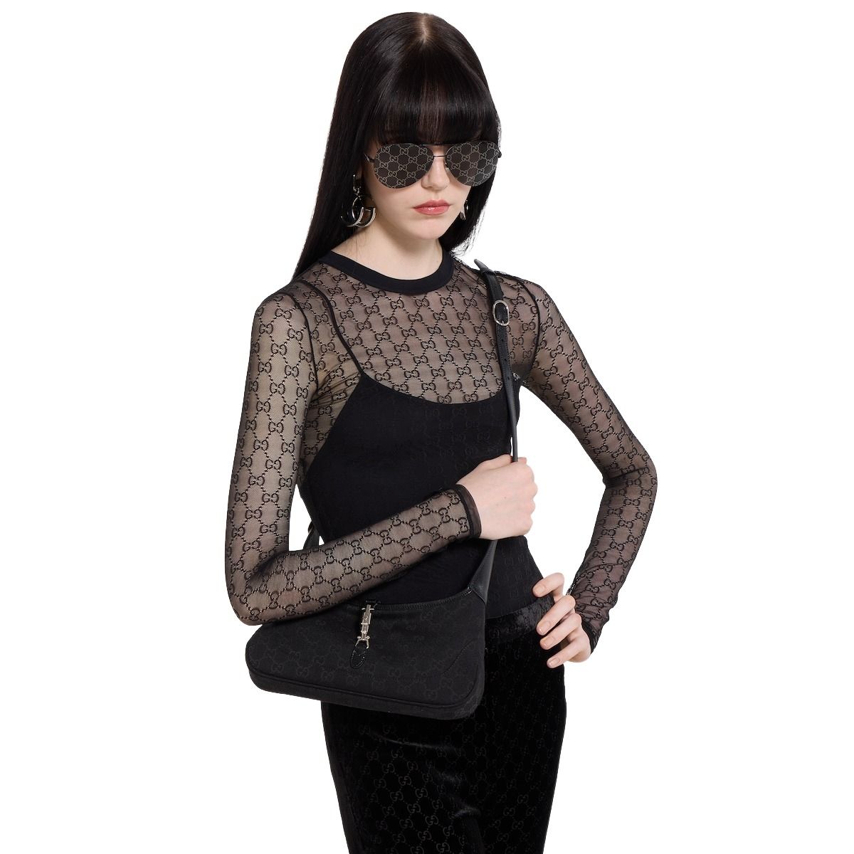 (WMNS) Gucci Jackie Slim Medium Shoulder Bag 'Black' 863137-FAFV4-1000