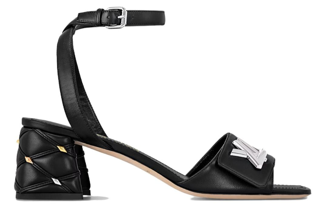 LOUIS VUITTON Shake One Strap Sandals 5.5cm Women's Black
