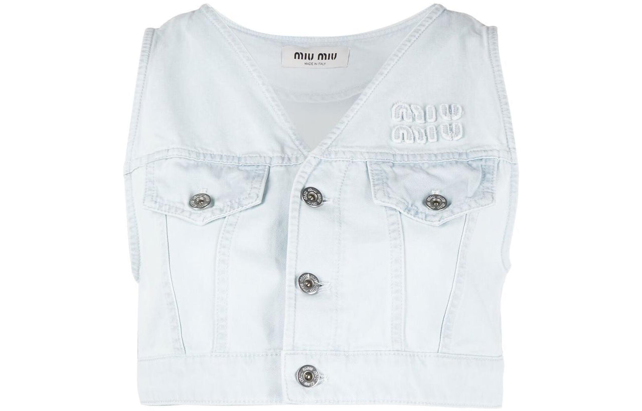 MIU MIU SS23 T Shirt Women's Blue