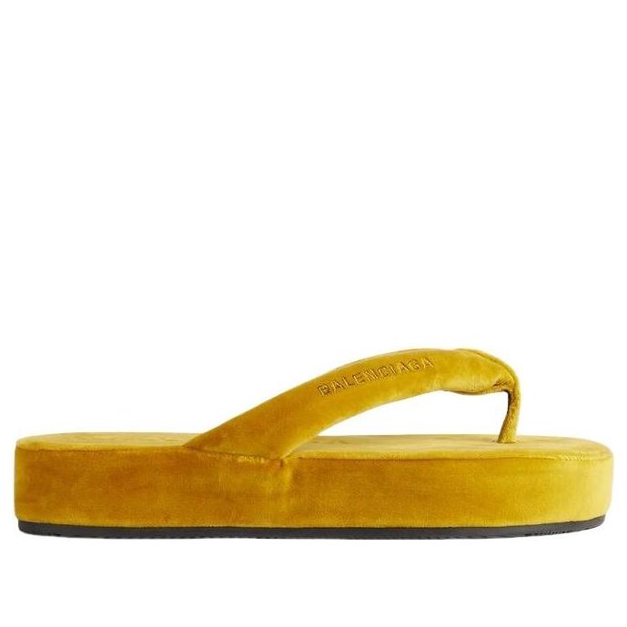 (WMNS) Balenciaga Jet Lag Thong 'Mustard' 869749WCDQ07680