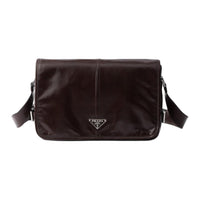 PRADA Calfskin Shoulder Bag Men's Morocco Color