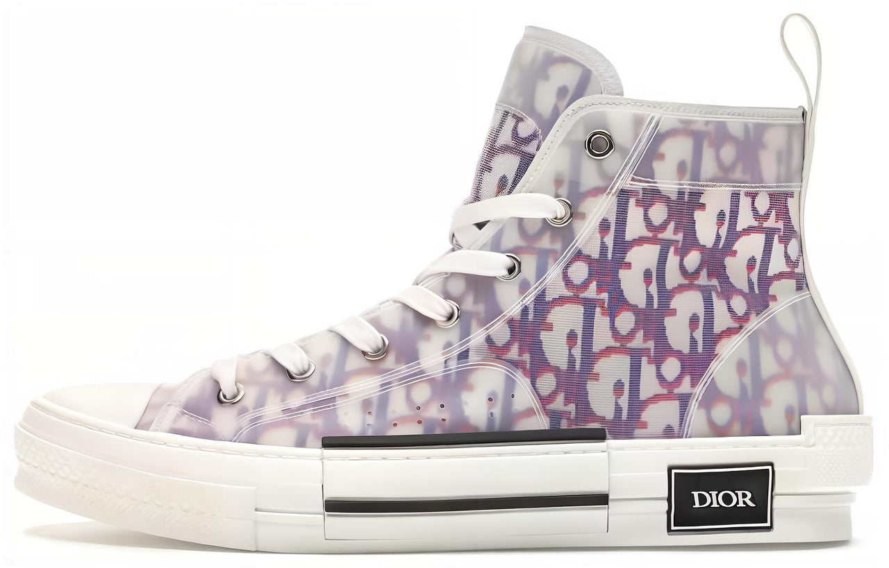 DIOR B23 High Top Red Blue Oblique