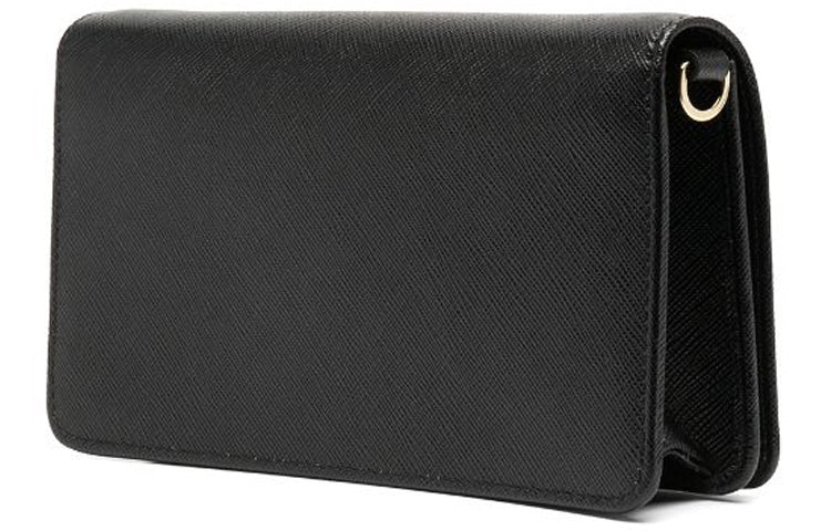 PRADA Leather Handbag Shoulder Bag Women's Black