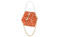 LOUIS VUITTON LV Match Cow Leather Dice Bag Chain Bag Handbag Women's Orange Red