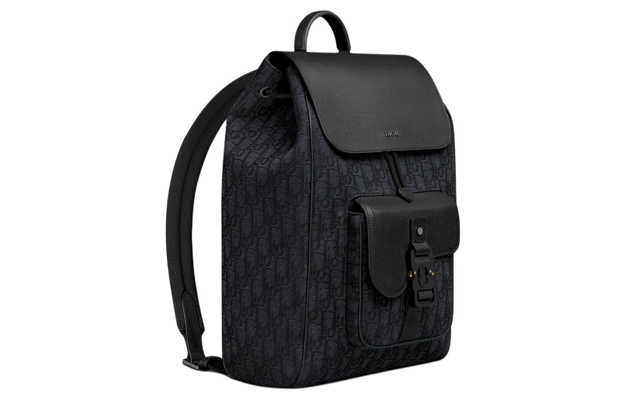 DIOR Grained Calfskin Backpack Men's Black