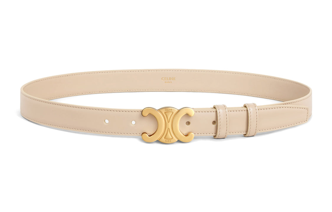 CELINE Medium Triomphe Belt In Taurillon Leather