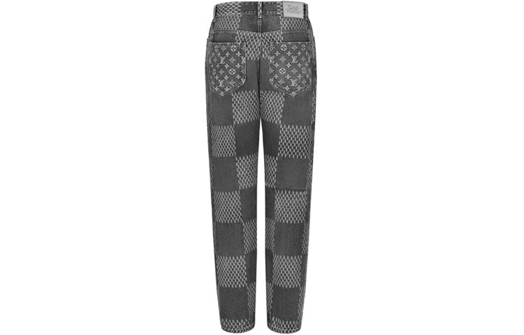 LOUIS VUITTON X Nigo Giant Damier Waves Mngm Denim Pants