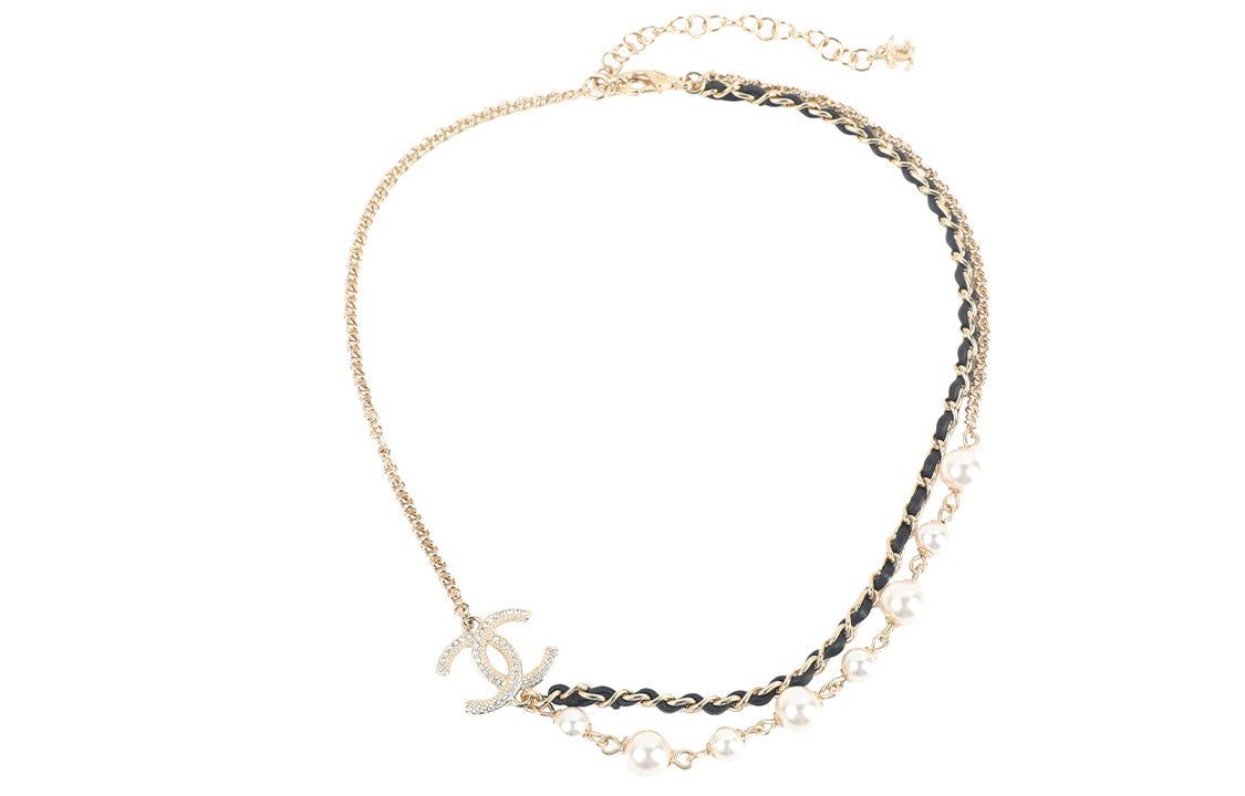 CHANEL Necklaces Women's Gold